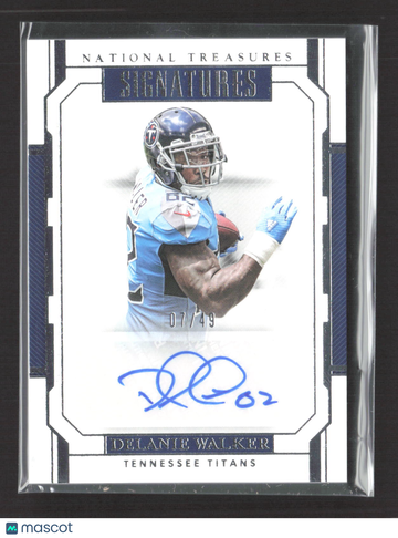 2018 Panini National Treasures Signatures Delanie Walker #S-DL /49