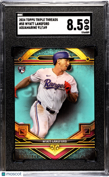 2024 Topps Triple Threads Wyatt Langford #55 Aquamarine SGC 8.5