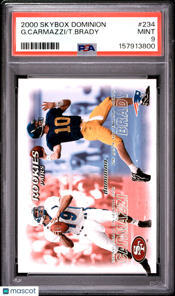 2000 Skybox Dominion Tom Brady Rookie Pairs #234 PSA 9