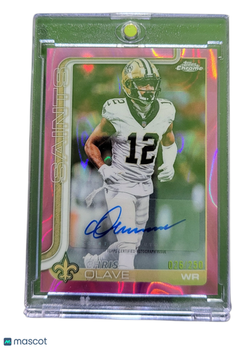 2025 Topps Chrome Chris Olave #BA-CO Pink Refractor /250