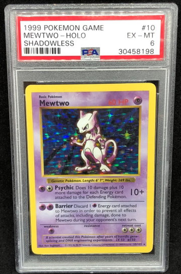Mewtwo Shadowless Base Set Holo PSA 6