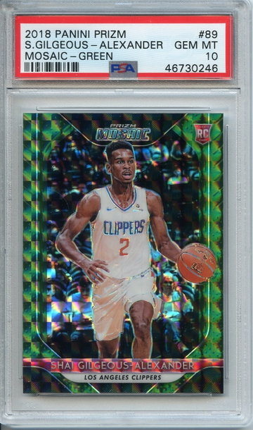 Shai Gilgeous Alexander Green Mosaic PSA 10