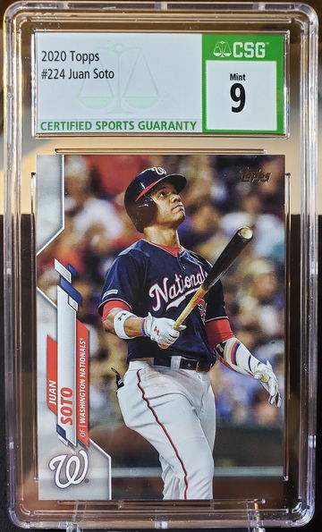 2020 Topps Juan Soto #224 CSG Mint 9 Washington Nationals