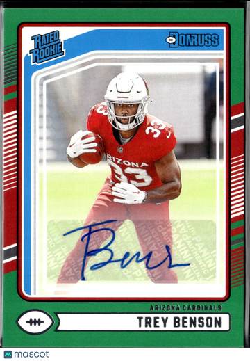 Trey Benson 2024 Panini Donruss Auto Arizona Cardinals
