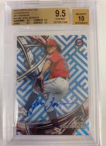 Jose Berrios 2016 Topps High Tek Asia Blue /20 BGS 9.5/10