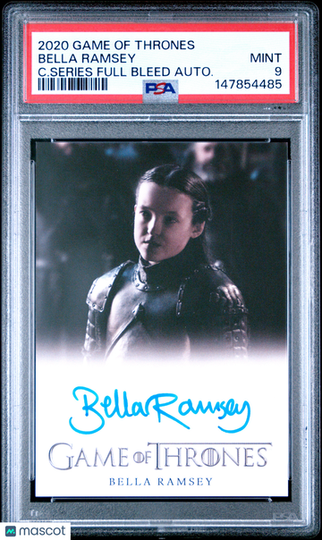 2020 Game Of Thrones Complete Series Bella Ramsey C. Series Full Bleed Autograph PSA 9