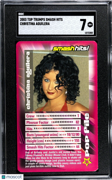2003 Top Trumps Smash Hits! Popstars 2 - [Base] Christina Aguilera #_CHAG SGC 7