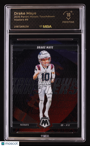 2025 Panini Mosaic Touchdown Masters Drake Maye #9 MBA 10