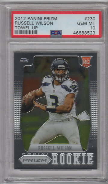 2012 Prizm Russell Wilson Towel Up PSA 10