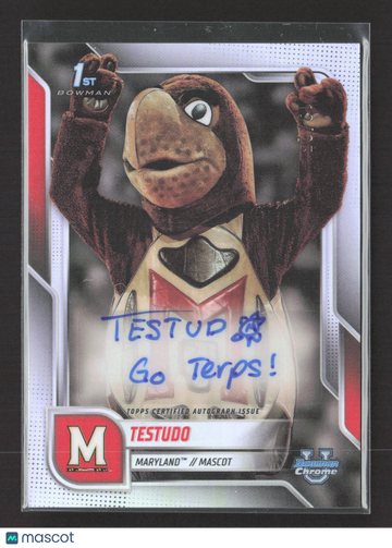 2025 Bowman University Chrome Football Testudo #BCM-MAR Autograph Variation 1st Bowman