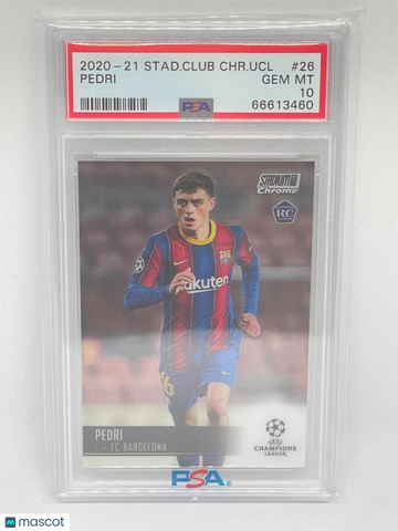 2020 Stadium Club Chrome UEFA Champions League Pedri #26 PSA 10