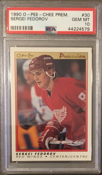 1990 O-Pee-Chee Premier Sergei Fedorov #30 Rookie RC PSA 10