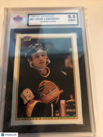 1990-91 Bowman Igor Larionov Rookie None 9.5