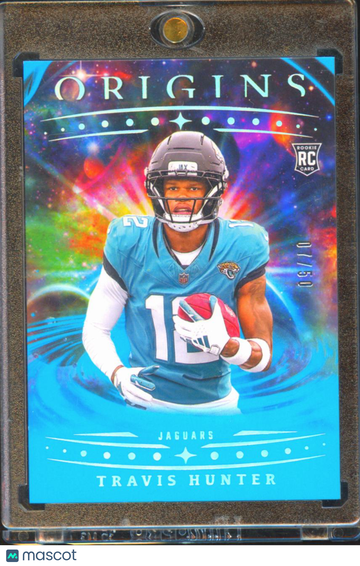 2025 Panini Origins Football Travis Hunter #142 Blue /50 RC