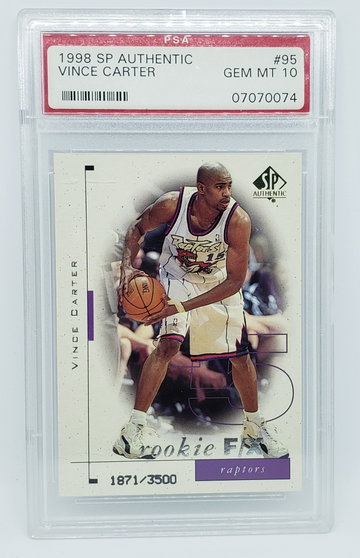 1998-99 SP Authentic Vince Carter RC PSA 10