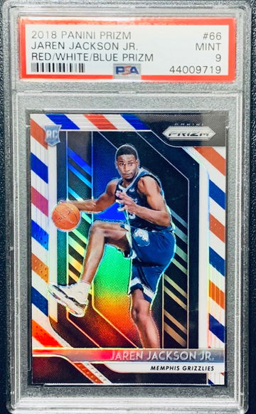 2018-19 Prizm Jaren Jackson Jr RWB RC PSA 9