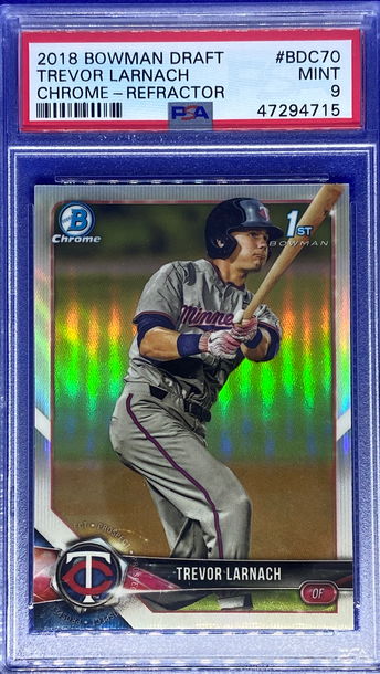 2018 Bowman Draft Trevor Larnach Chrome Refractor PSA 9 Mint