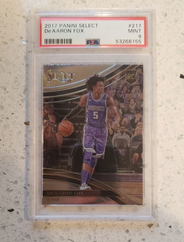 2017 Select Courtside De Aaron Fox Rookie RC PSA 9