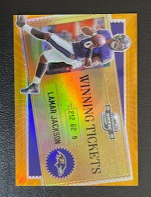 2020 Panini Contenders Optic Winning Tickets Gold #01/50 Lamar Jackson