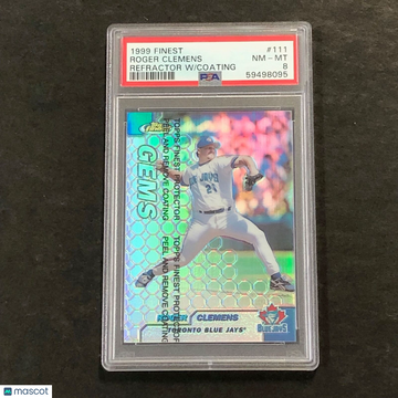 1999 Finest Roger Clemens #111 Refractor W Coating PSA 8