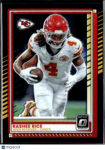 2025 Panini Donruss Optic Football Rashee Rice #179 Black Gold Prizm /15