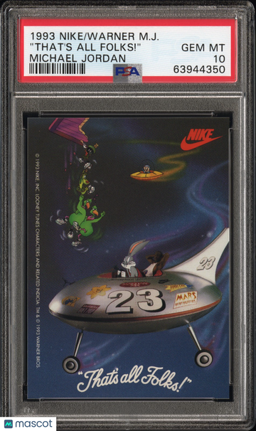 1993 Nike/Warner Michael Jordan "that's All Folks!" PSA 10