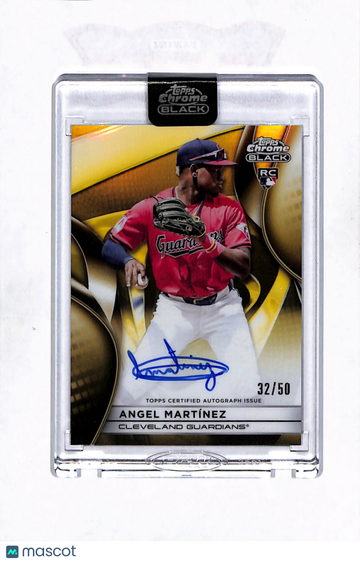 2025 Topps Chrome Black Angel Martínez #CBA-AMA Gold RC 32/50 Auto