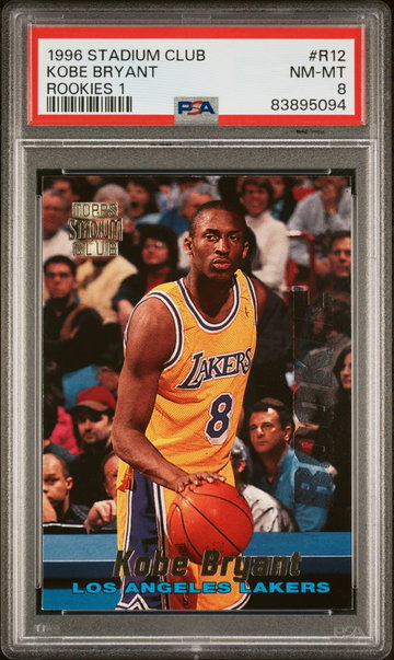 1996 Stadium Club Rookie 1 Kobe Bryant #R12 PSA 8