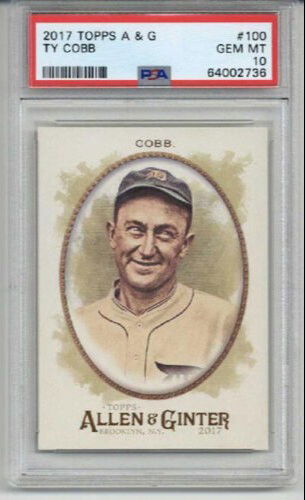 2017 TOPPS ALLEN & GINTER #100 TY COBB CARD DETROIT TIGERS PSA 10 LOW POP