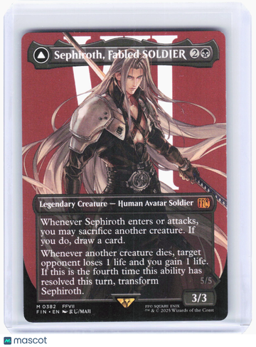 FINAL FANTASY Sephiroth, Fabled SOLDIER (Borderless) Non-Foil Mythic #382