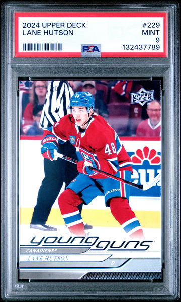 2024 Upper Deck Young Guns Lane Hutson #229 PSA 9