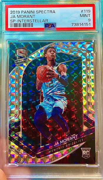 Ja Morant Rookie! Numbered to 49! Rare SP-Interstellar! 2019 Panini Spectra! 