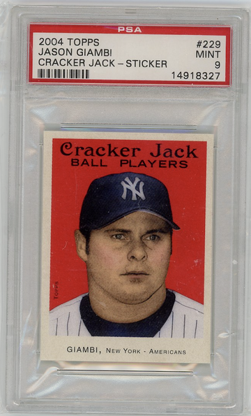 2004 Topps Cracker Jack Jason Giambi #229 PSA 9 STICKER