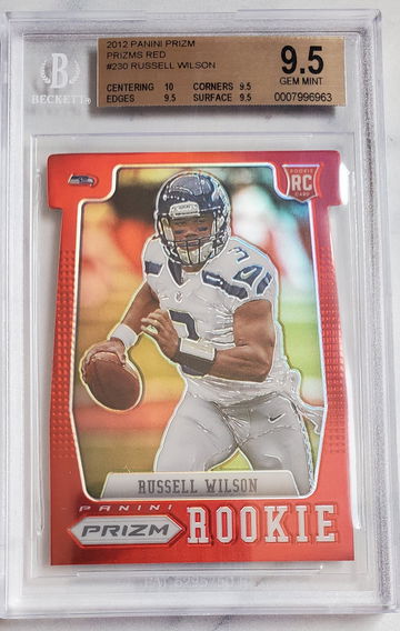 2012 Prizm Russell Wilson Red Prizms BGS 9.5