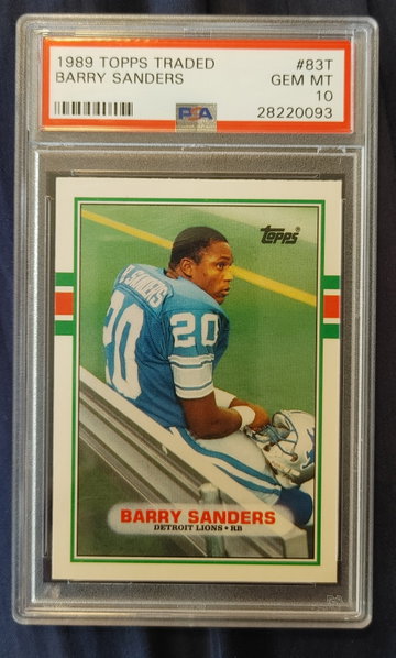 1989 Topps Traded Barry Sanders RC Rookie #83T PSA 10