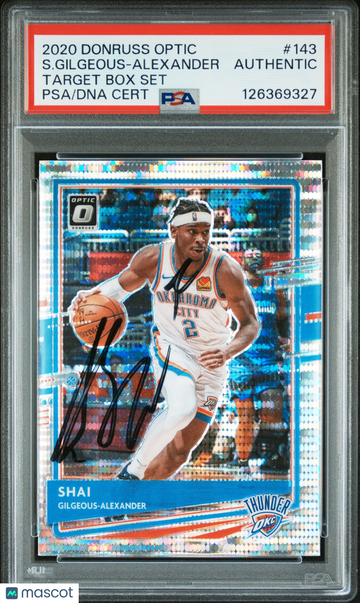 2020 Panini Donruss Optic S. Gilgeous-Alexander #143 Target Box Set PSA A Auto A