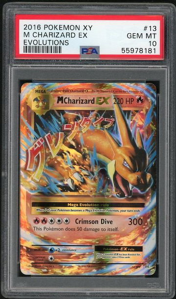 2016 Pokemon XY Evolutions M Charizard Ex #13 PSA 10