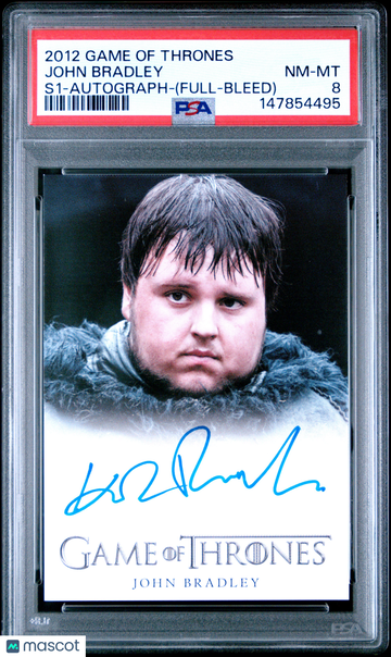 2012 Game Of Thrones Season 1-Autograph John Bradley S1 (Full Bleed) PSA 8