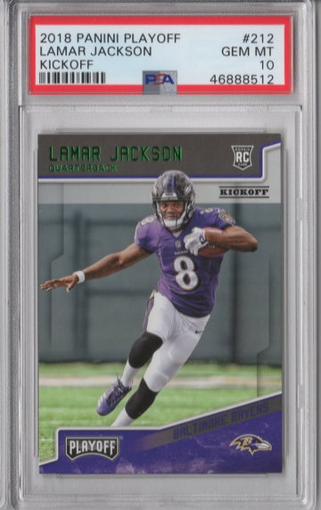 2018 Playoff Lamar Jackson Kickoff PSA 10