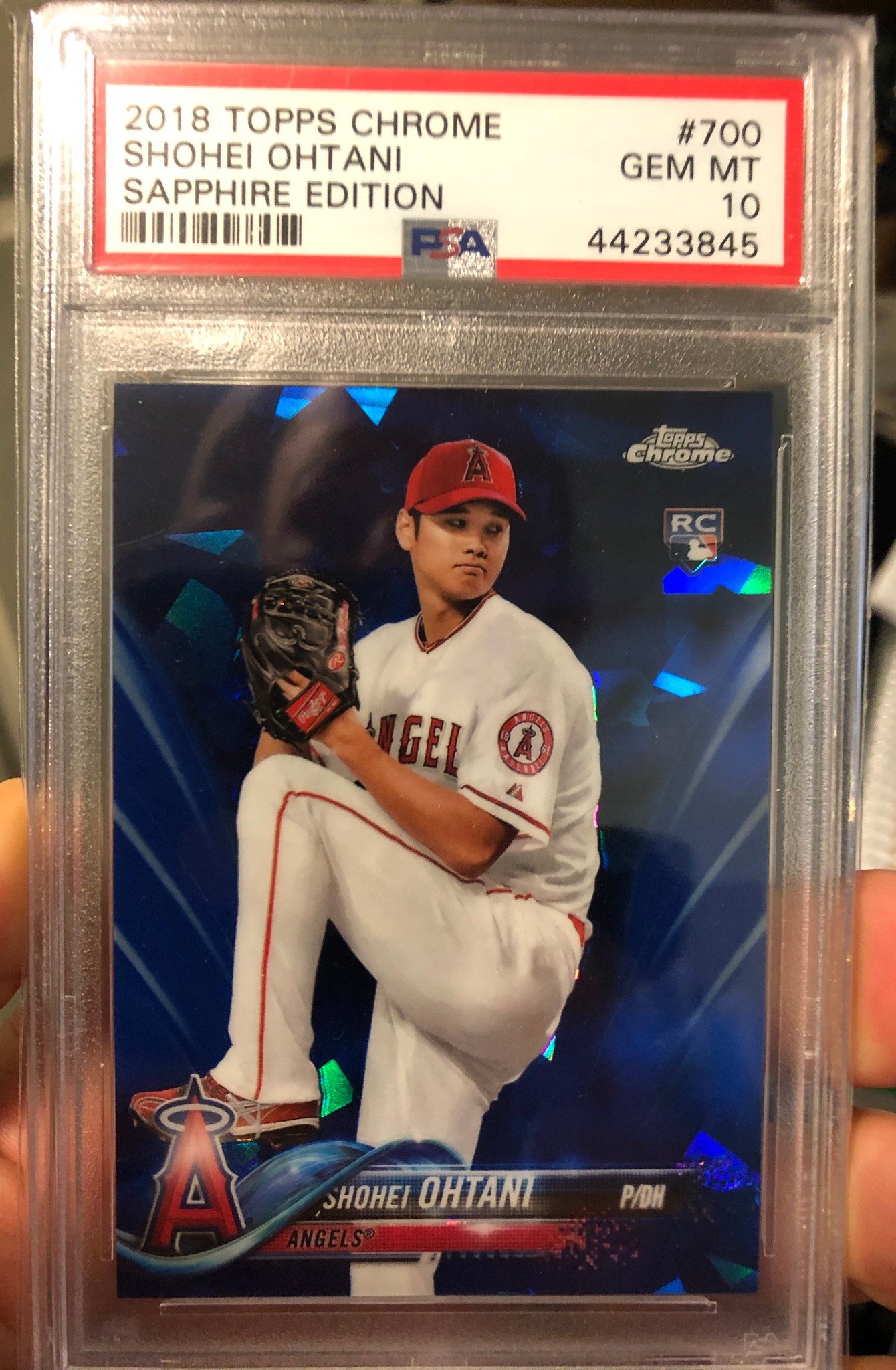 Ohtani 2018 Topps Chrome Sapphire PSA 10