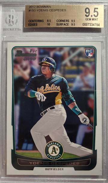 2012 Bowman #193 Yoenis Cespedes
