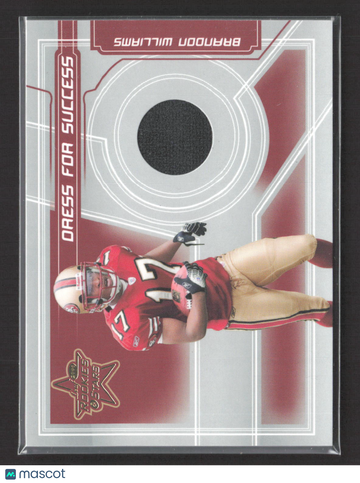 2006 Donruss Playoff Rookies & Stars Dress for Success Brandon Williams #DS-8 Event-Worn Shoe Dress for Success