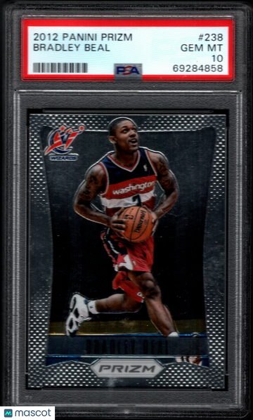 2012 Panini Prizm Bradley Beal Rookie Trading Card #238 PSA 10 Washington Wizards NBA