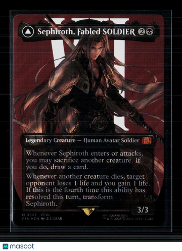 2025 Magic: The Gathering Universes Beyond Final Fantasy VII Sephiroth Foil Double-Sided Borderless