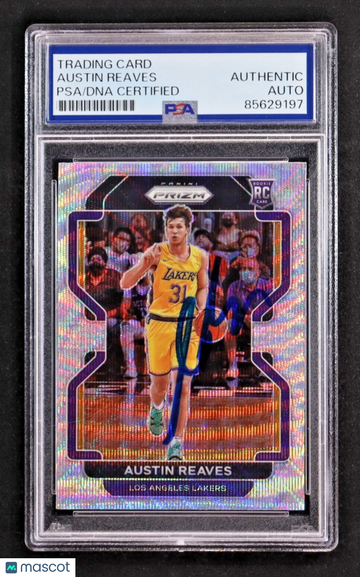 2021 Panini Prizm Austin Reaves #165 Silver Wave Rookie PSA Authentic