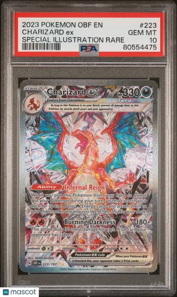 2023 Pokemon Obf EN-Obsidian Flames Charizard EX Special Illustration Rare PSA 10 #223
