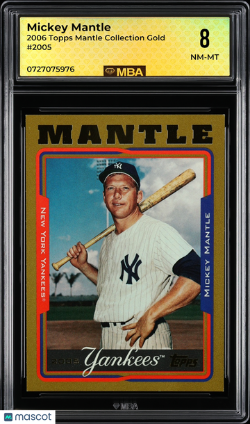 2006 Topps Mantle Collection Mickey Mantle #2005 Gold /977 MBA 8