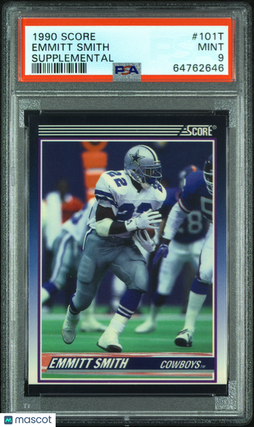 1990 Score Supplemental Emmitt Smith #101T PSA 9
