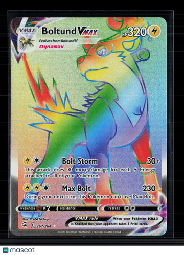 Pokemon 2022 Fusion Strike Boltund VMAX HR #267/264
