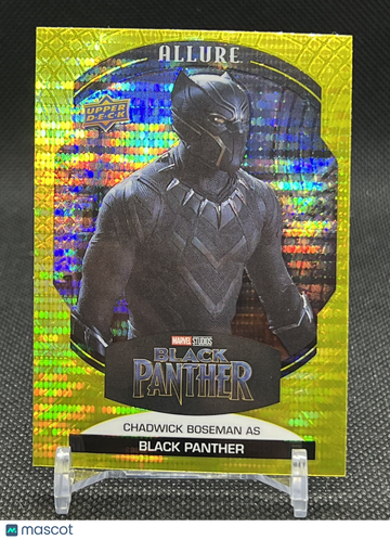 Black Panther 2022 Upper Deck Marvel Allure Yellow Taxi Chadwick Boseman #67 Insert